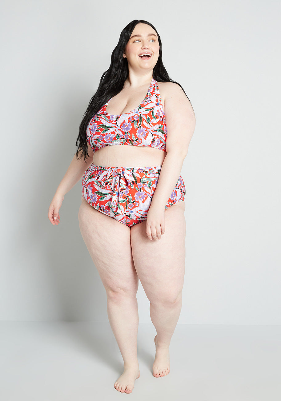 Allison Halter Bikini Top in Floral